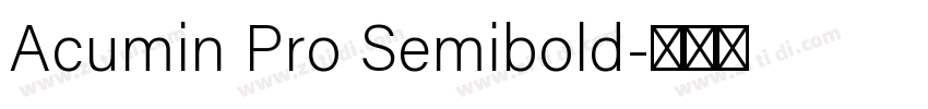 Acumin Pro Semibold字体转换